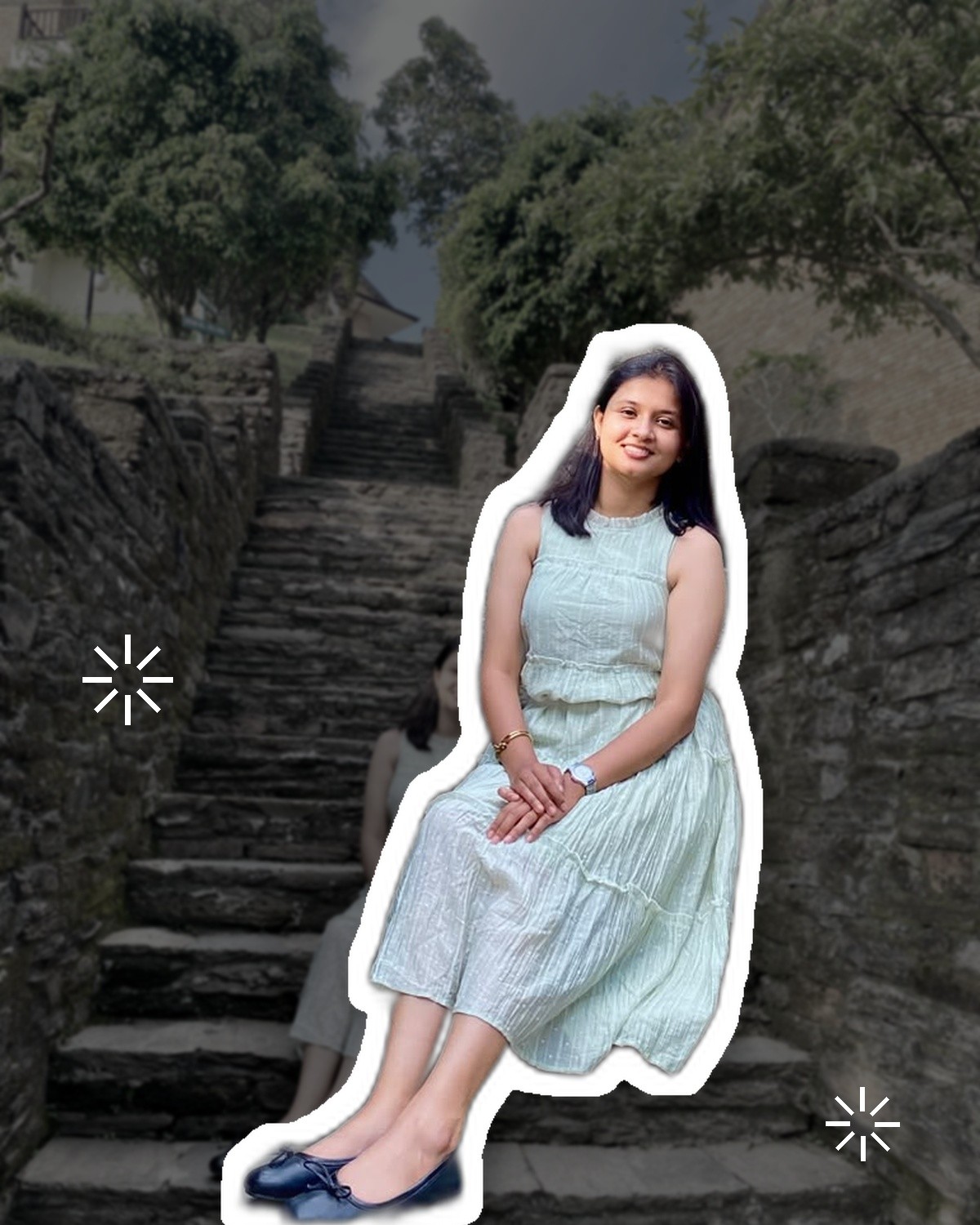 Kritika Sapkota seated outdoors